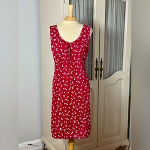 Vintage Faded Glory Red Floral Daisy Shift Dress Women’s Size Large 90’s Y2K 🌼